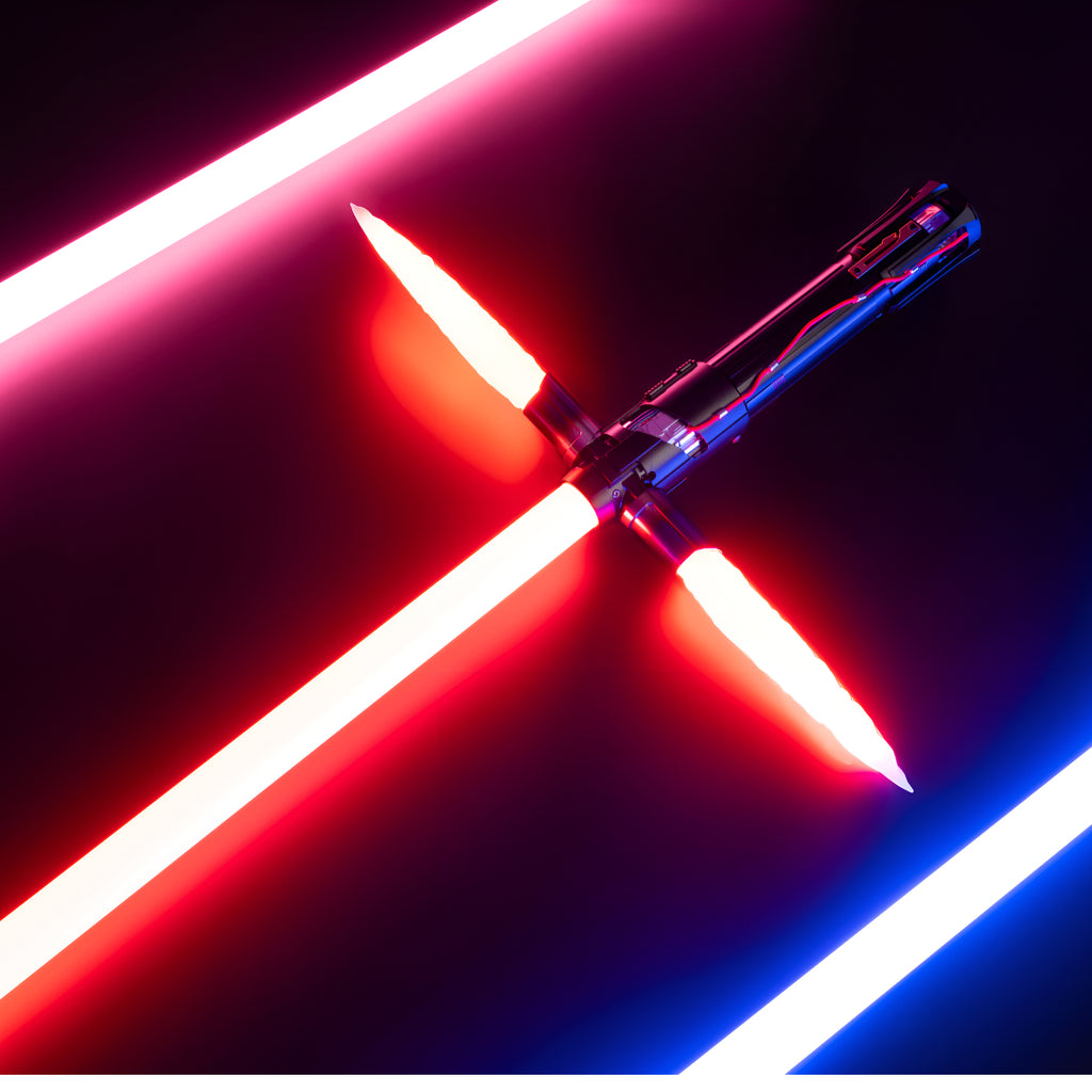 Kylo rens lightsaber from Star Wars available from domms sabers